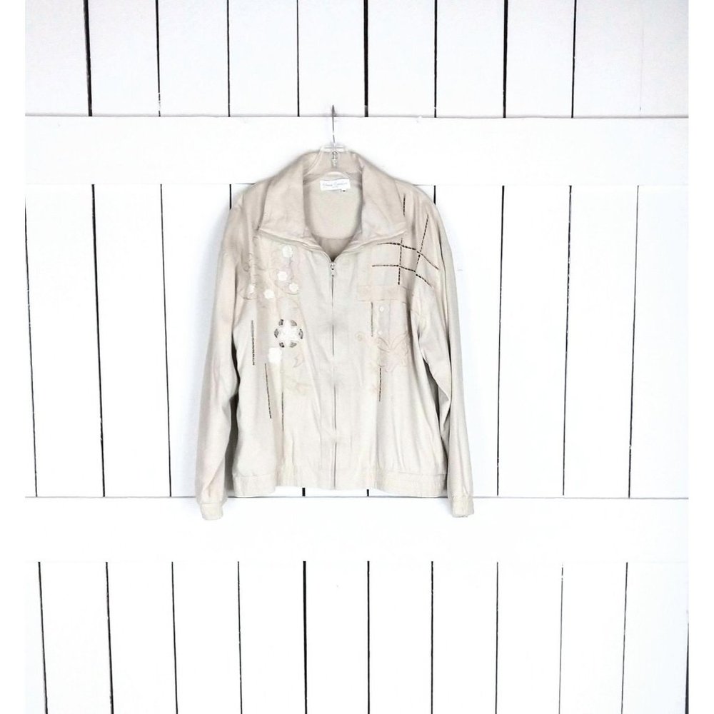 Vintage Great Cavalier by St Paul windbreaker bomber jacket embroidered floral